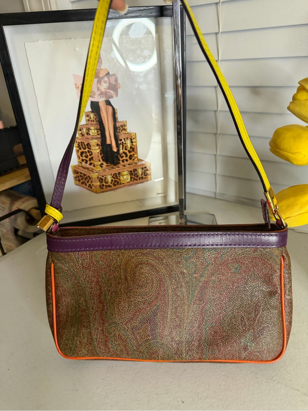 ETRO Paisley Leather Shoulder Bag | Authentic | Pre-Loved - Picture 3 of 9